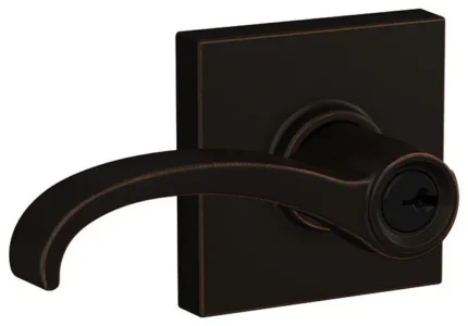 Schlage F51A-WIT-COL Whitney Single Cylinder Keyed Entry Door - Aged Bronze