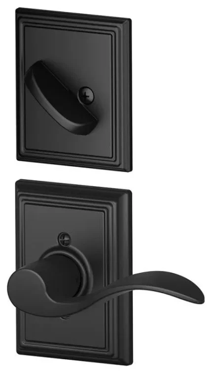 Schlage F59-ACC-ADD-LH Accent Left Handed Single Cylinder - Matte Black