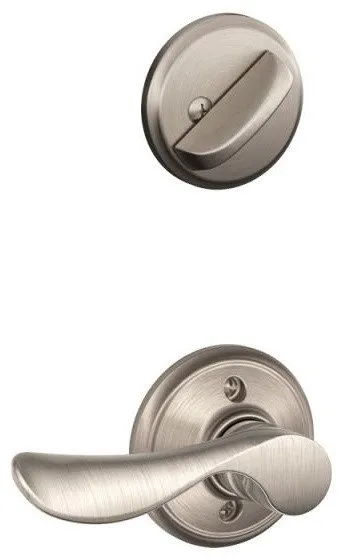 Schlage F59-CHP-RH Champagne Right Handed Single Cylinder - Satin Nickel