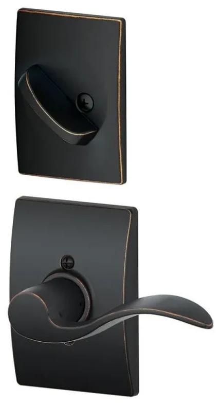 Schlage F94-ACC-CEN-LH Accent Left Handed One-Sided Dummy - Aged Bronze