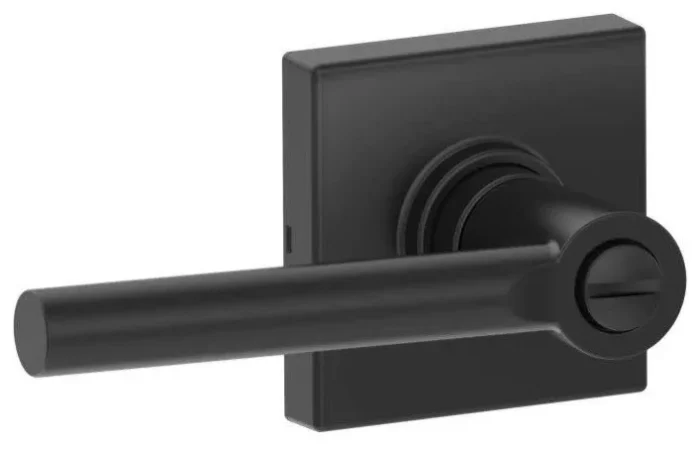 Schlage J40-BRW-COL Broadway Privacy Door Lever Set - Matte Black - Image 1