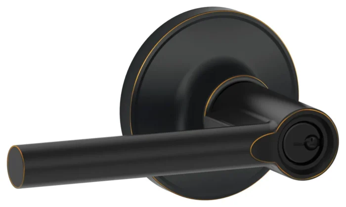 Schlage J54-BRW Broadway Single Cylinder Keyed Entry Door Lever - Aged Bronze - Image 1