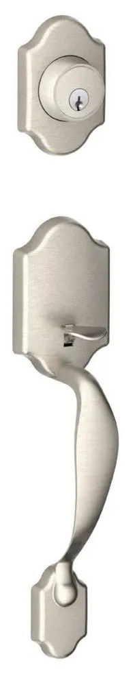 Schlage JH58-PAR Paris Single Cylinder Keyed Entry Handleset - Satin Nickel