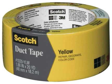 Scotch 3920-YL Multi-Purpose Duct Tape, 1.88"x20 Yard, Yellow