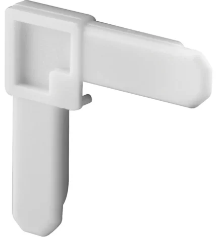 Screen Frame Corner, 1/4"x3/4", White Plastic, 50Pack