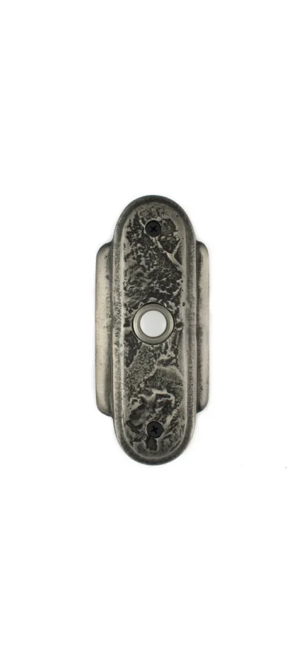 Seacrest Doorbell, Handmade Luxury Hardware, Vintage Pewter