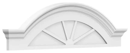 Segment Arch W/ Flankers 4 Spoke Architectural Grade PVC Pediment