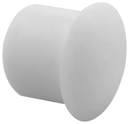 Shelf Peg Hole Plugs, 5mm, Plastic, White, Push-In, 48Pack