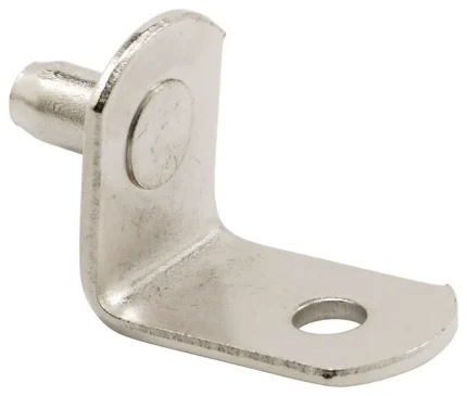 Shelf Support Peg, 5mm, Steel, Nickel Plated, 8Pack