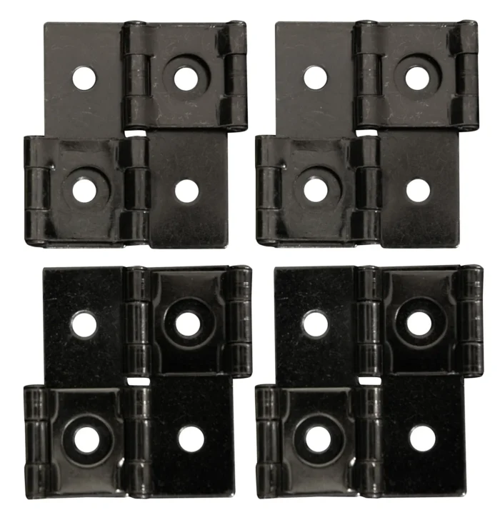 Shoji Screen Hinges, Black, Set of 4 - Image 1