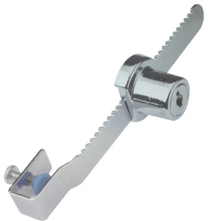Showcase Lock, Keyed, Up To 5/16" Thick, Chrome Plated Steel