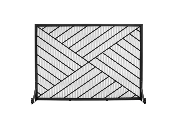 Single Panel Iron Fireplace Screen - Image 1