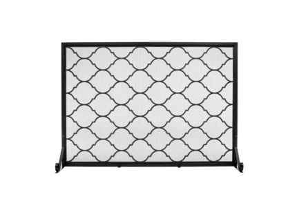 Single Panel Iron Fireplace Screen