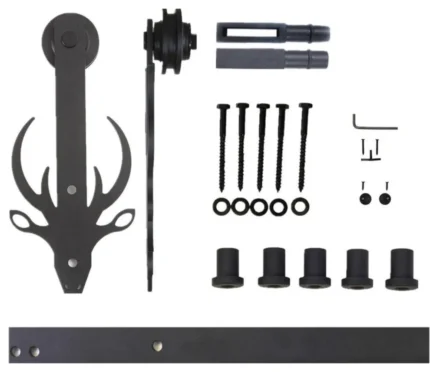 Sliding Barn Door Hardware Kit, Bucks Design, Single Door, 6.6'