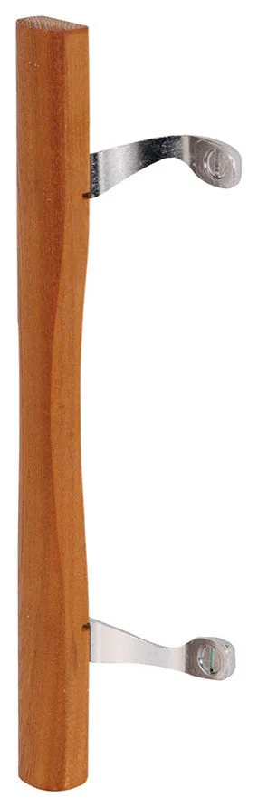 Sliding Patio Door Wood Pull, Chrome plated brackets