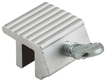 Sliding Window Lock, 1", Heavy Duty, Extruded Aluminum, Mill Finish, 4Pack