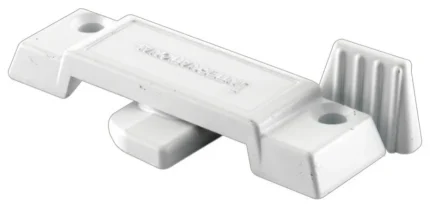Sliding Window Sash Lock, Diecast, White Finish, 2-1/4" Hole Centers