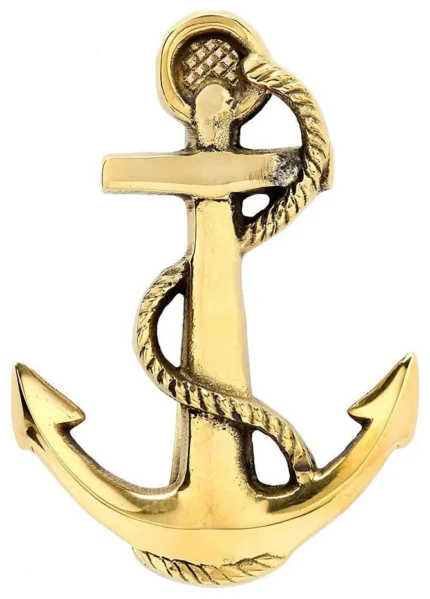Solid Brass Fouled Anchor Doorknocker