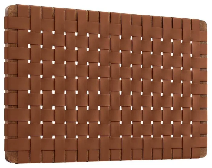 Sparta Weave Wall-Mount Twin Vegan Leather Headboard - Image 1
