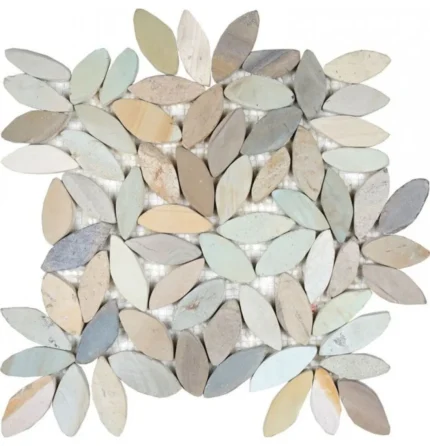 Spring 12x12 Interlocking Natural Pebble Tile, (4x4 or 6x6)  Sample