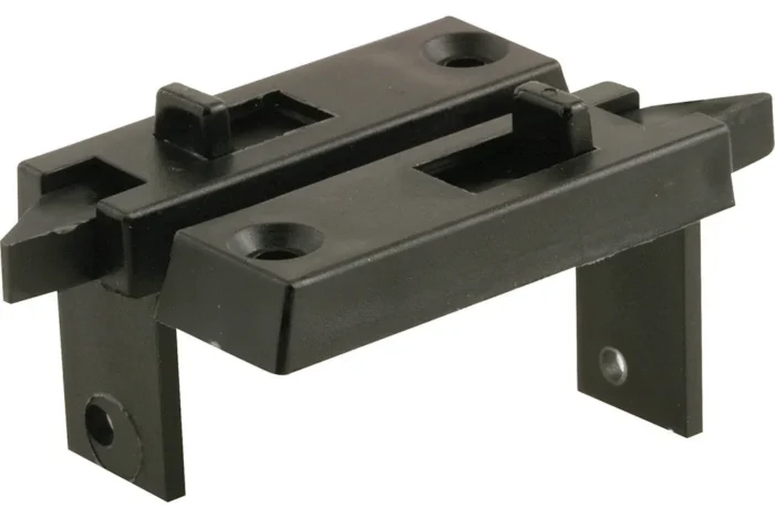 Spring-loaded Sliding Window Tilt Latch, Black, 1-set - Image 1