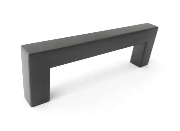 Square Bar Pull Pewter Cabinet Handle Stainless 12 mm., 3.75" Center-to-Center - Image 1