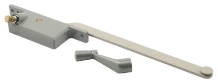 Steel Casement Operator, 9" Arm, Square Housing, Aluminum, Left Hand