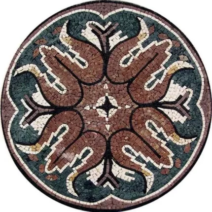 Stone Art Medallion Mosaic, Jadyn, 35"x35"