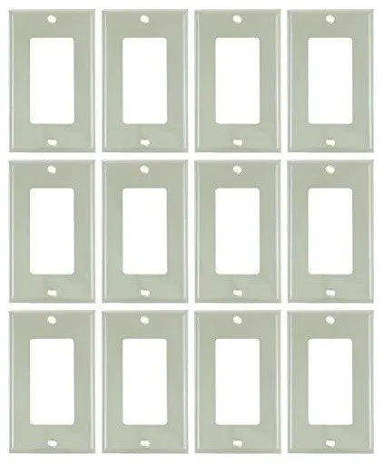 Sunlite E301/I 1 Gang Decorative Switch/Receptacle Plate, Pack of 12