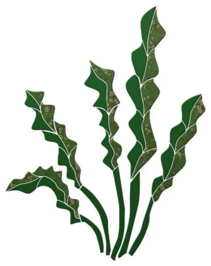 Tall Seaweed Ceramic Swimming Pool Mosaic 12"x9"