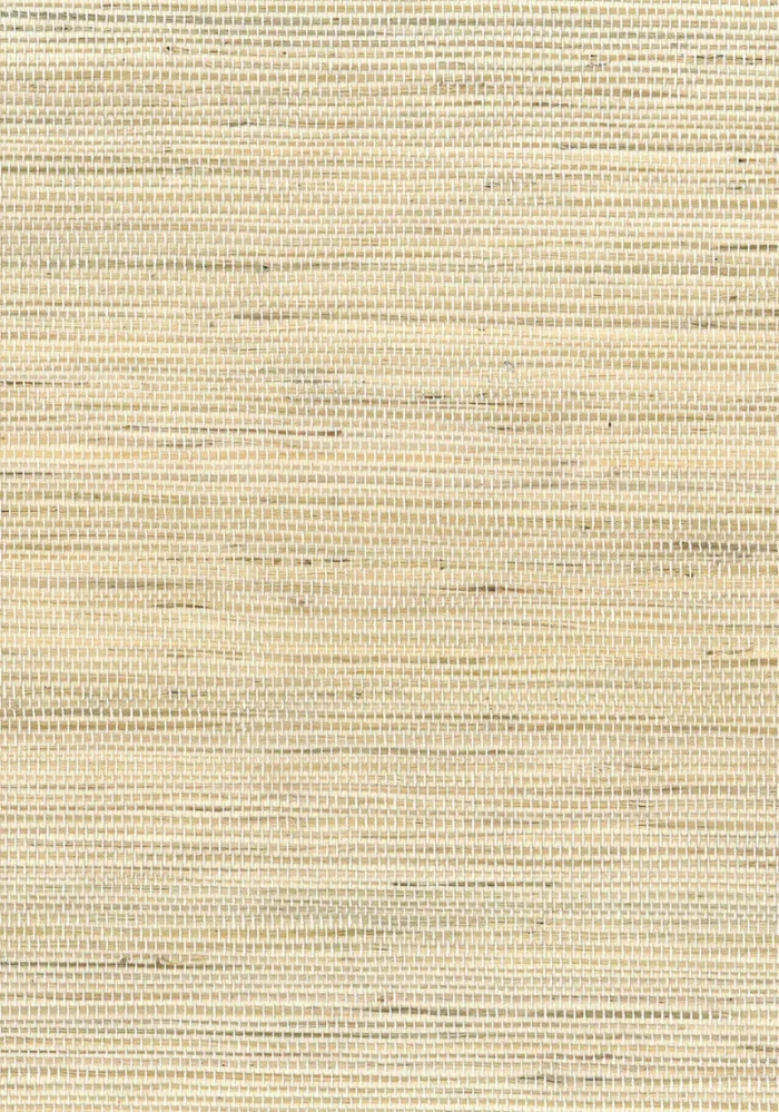 Tan and Cream Jute Grasscloth Wallpaper - Image 1