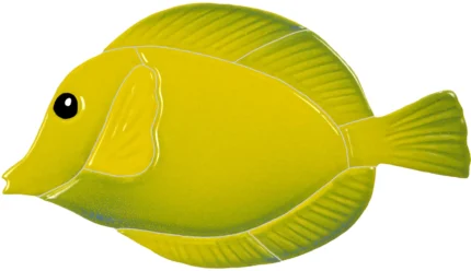 Tang Fish Ceramic Swimming Pool Mosaic 4"x7", Yellow