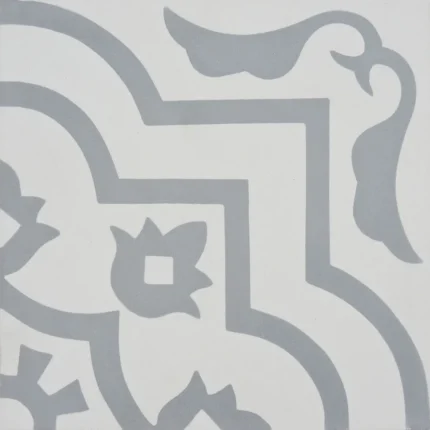 Taza Handmade Cement Tile, White/Gray, Sample