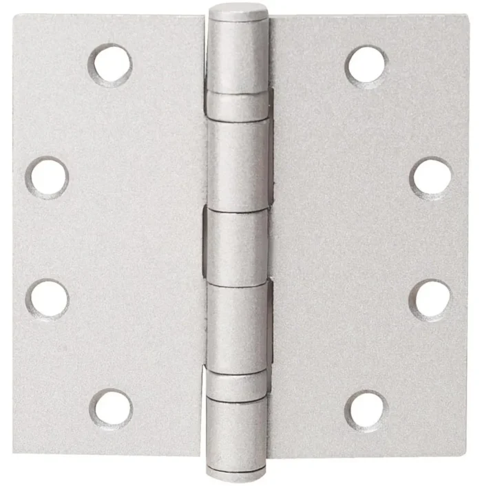 Tell HG100004 Door Ball Bearing Hinge, Satin Chrome, 4-1/2'' x 4-1/2, 3-Pack - Image 1