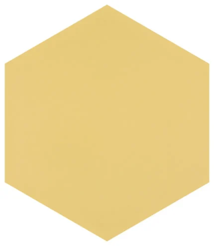 Textilis Basic Hex Dandelion Porcelain Floor and Wall Tile, Sample
