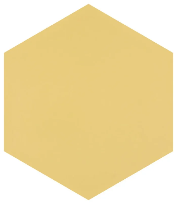Textilis Basic Hex Dandelion Porcelain Floor and Wall Tile, Sample - Image 1