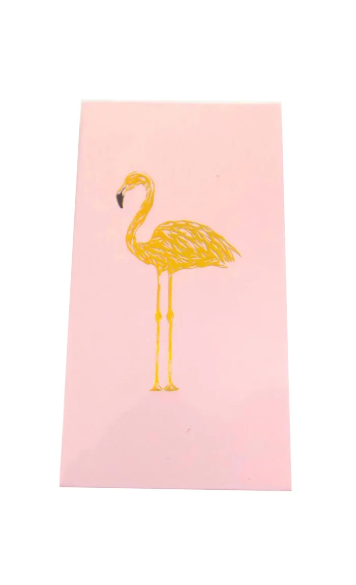 The Joy of Light Designer Matches Pink Flamingo Gold Foiled Matchbox - Image 1