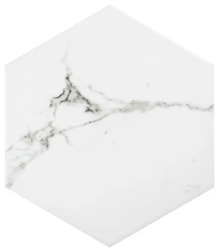 Timeless Calacatta Hex Porcelain Floor and Wall Tile