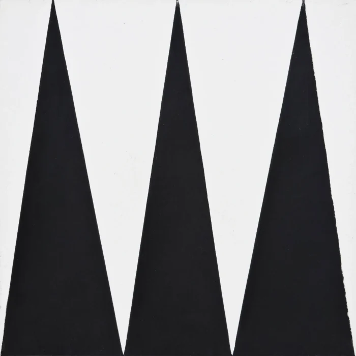 Tiznit Handmade Cement Tile, Black/White, Sample - Image 1