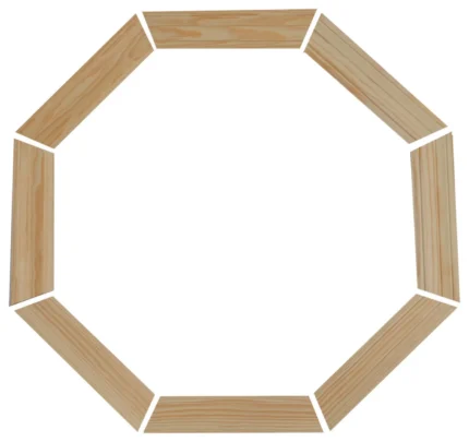 Trim Kit for Wood Stationary Octagon Windows, Mini Size, Pine