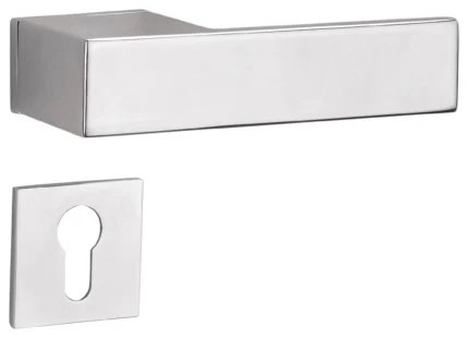 Türgriff Contemporary Interior Door Lever, Satin Nickel, Key Rosette