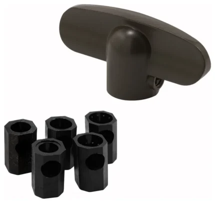 Universal, Dark Brown Tee-Crank Casement Window Handle, 2Pack