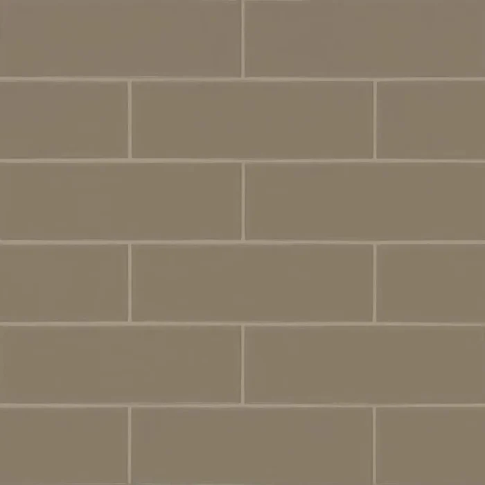 Urbano Warm Concrete 4x12 Glossy Ceramic Subway Tile, Sample - Image 1