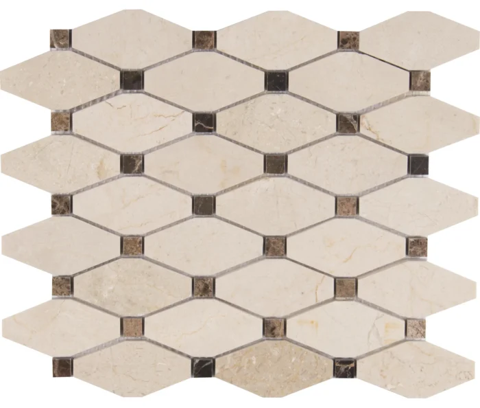 Valencia Blend Elongated Octagon Polished Mosaic, (4x4 or 6x6)  Sample - Image 1