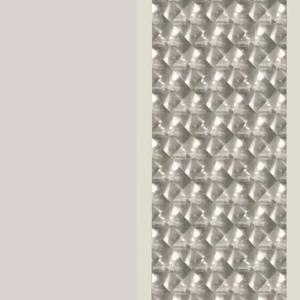 Vasili Light Gray Optical Stripe Wallpaper, Sample