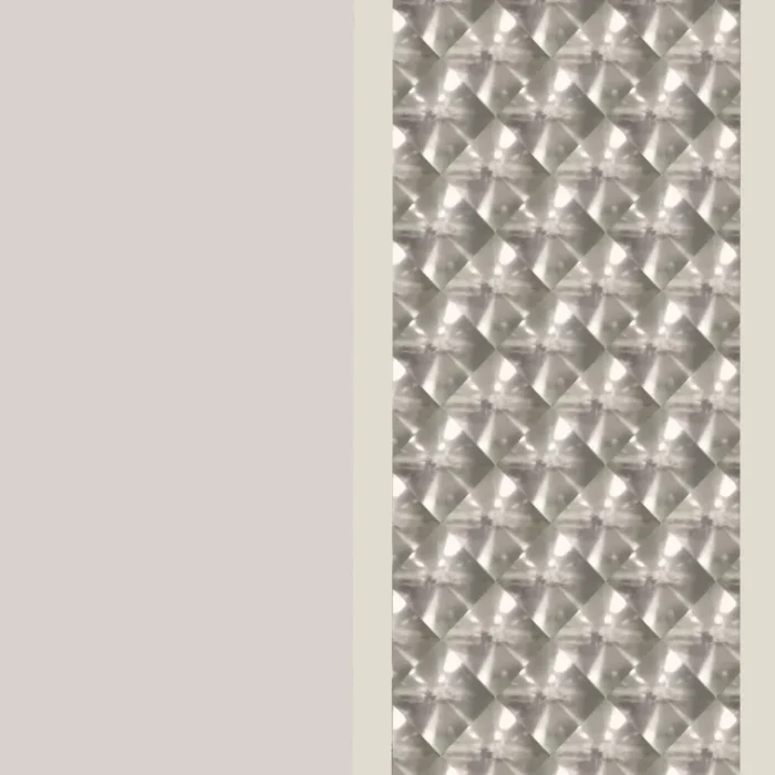 Vasili Light Gray Optical Stripe Wallpaper, Sample - Image 1
