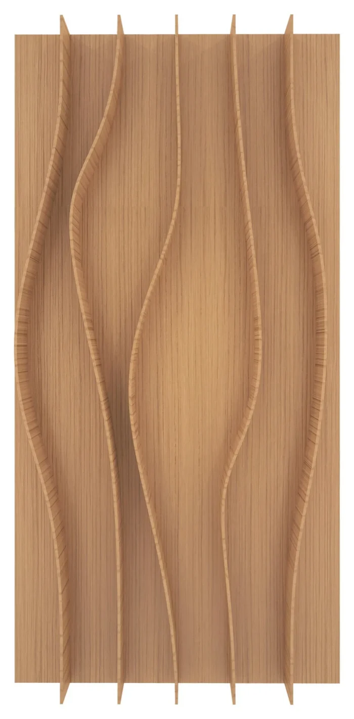 Vata Wall Panel 15.5sqft, Oak, 23.6'' x 2.7'' x 47.2'', Set of 2 - Image 1