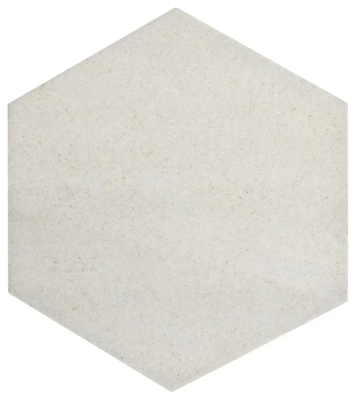 Vendimia Hex Porcelain Floor and Wall Tile, Blanco, Sample - Image 1