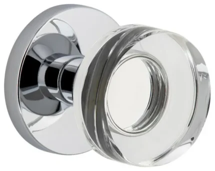 Viaggio CLOCLC_PSG_238 Circolo Solid Brass Passage Door Knob Set - Bright