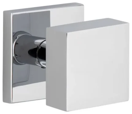 Viaggio QADQAD_PRV_238 Quadrato Solid Brass Privacy Door Knob Set - Bright